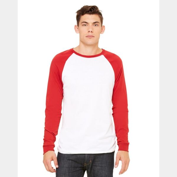 Men's Long Sleeve Jersey Baseball Tee Thumbnail