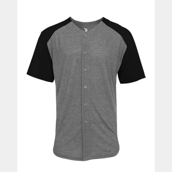 Men's Triblend Full Button T-Shirt Thumbnail